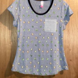 NWOT/ Very cute avocado & toast top